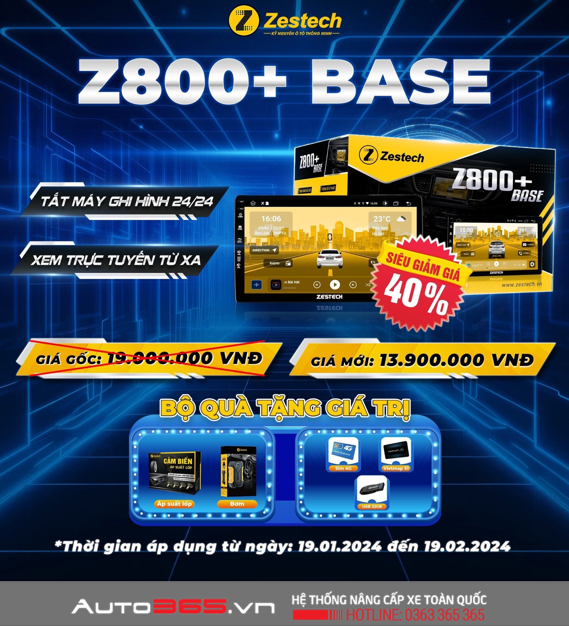 MÀN HÌNH Ô TÔ ANDROID ZESTECH Z800+ BASE